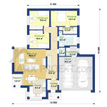 План первого этажа одноэтажного дома Альпина 2