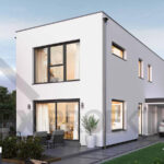 Проект двоповерхового будинку з плоским дахом