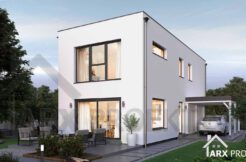 Проект двоповерхового будинку з плоским дахом