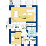 План 1 поверху двоповерхового будинку Норман