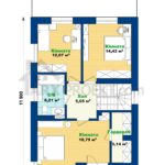 План 2-го поверху проекту двоповерхового будинку з критою терасою Норман