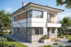 Проект двоповерхового будинку з чотирискатним дахом