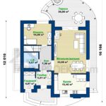 Emma4-plan1 – Проекти будинків План першого поверху будинку з мансардою і підвалом Емма 4