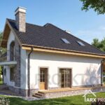 Emma4-v2 – Проекти будинків Проект мансардного котеджа з критою терасою і підвалом "Емма 4"