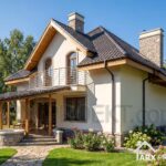 Emma4-v5 – Проекти будинків Проект мансардного будинку 200 м. кв. з підвалом і критою терасою "Емма 4"